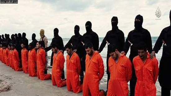 قام تنظيم داعش بإعدام 21 مصري قبطي