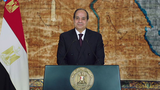 الرئيس السيسي : شعب مصر العظيم وطنكم يسير على الطريق الصحيح بإرادة وطنية صلبة لا تبتغي إلا الصالح العام 