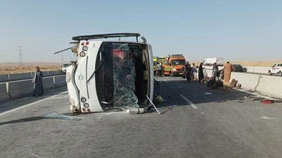 إصابة 38 سوداني في حادث مروري ببني سويف 