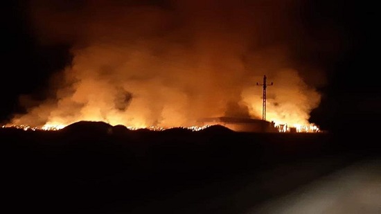 حريق هائل يلتهم شركة بتروجاس بالقطامية