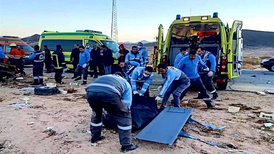  مصرع وإصابة 11 مواطنا في حادث سير على طريق وادي وتير بجنوب سيناء 