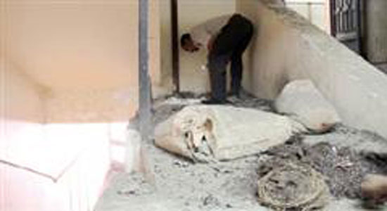 آثار انفجار قنبلة بقسم شرطة بولاق الدكرور