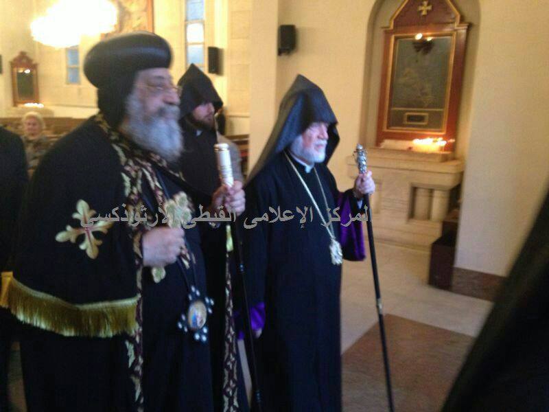 زيارة البابا لبطريرك الأرمن الأرثوذكس