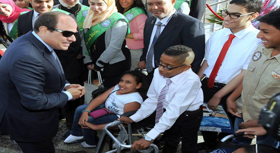 الرئيس يفتتح 39 مشروع قومي بمشاركة ذوي الاحتياجات الخاصة