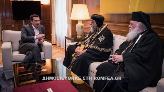 بالصور.. البابا يزور رئيس الوزراء اليوناني