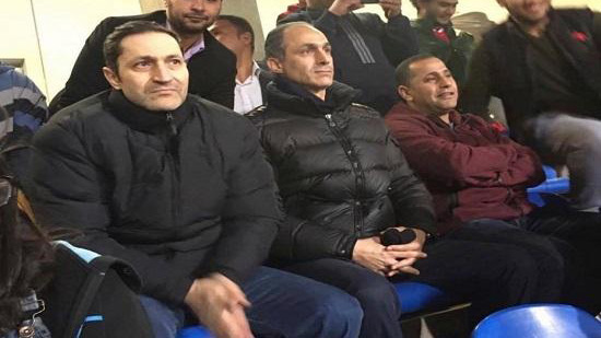 علاء وجمال في مدرجات مباراة مصر وتونس 