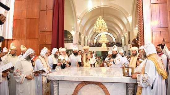 البابا يدشن كنيسة مار مينا ببني سويف