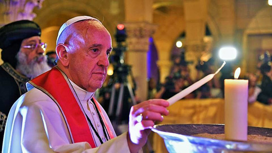 البابا تواضروس الثاني وقداسة البابا فرانسيس 