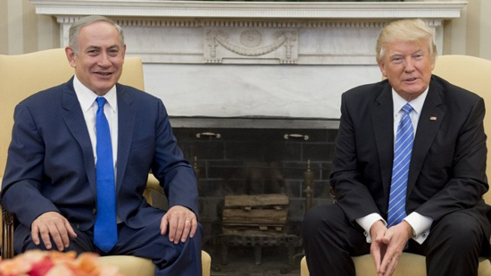  الرئيس الأمريكي دونالد ترامب و  رئيس الوزراء الإسرائيلي بنيامين نتنياهو،