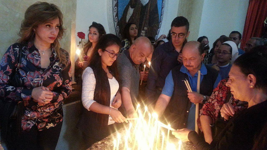 بالصور.. توافد أقباط الإسكندرية على كنيسة سانت ريتا للاحتفال بعيدها 