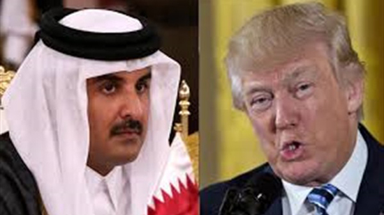 الرئيس الامريكي ترامب وأمير قطر