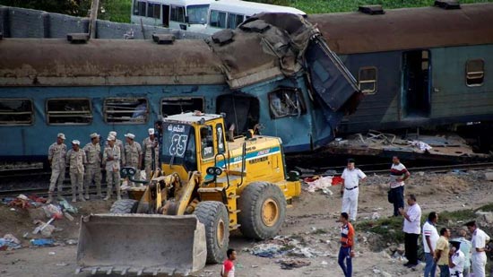 حادث قطاري الإسكندرية في صور
