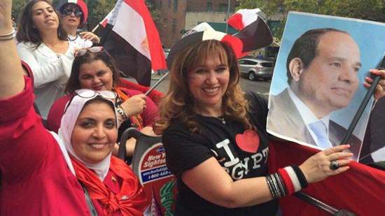 الجالية المصرية بنيويورك تدعم زيارة الرئيس السيسي للأمم المتحدة 