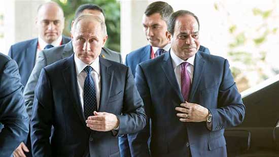 الرئيس السيسي يستقبل نظيره الروسي بوتين بقصر الاتحادية