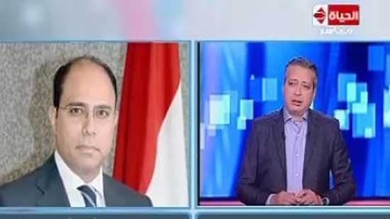 الإعلامى تامر أمين والمستشار أحمد أبو زيد المتحدث باسم وزارة الخارجية