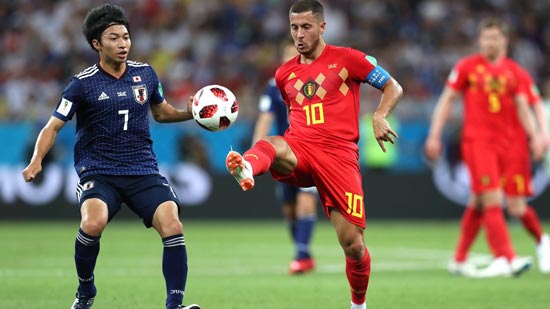 تعادل سلبي بين بلجيكا واليابان في الشوط الأول من لقاء دور الـ16 بكأس العالم