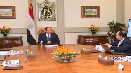 اجتماع الرئيس عبد الفتاح السيسي مع رئيس الوزراء مصطفى مدبولي ووزير المالية محمد معيط