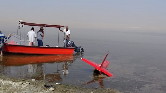 تحطم طائرة تدريب في مياه بحيرة قارون بالفيوم