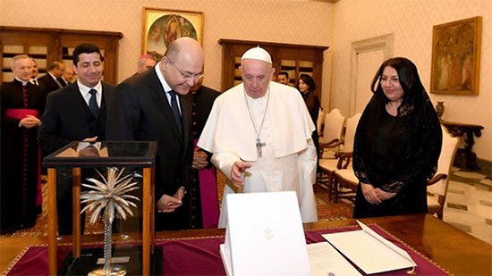 قداسة البابا فرنسيس يلتقي الرئيس العراقي