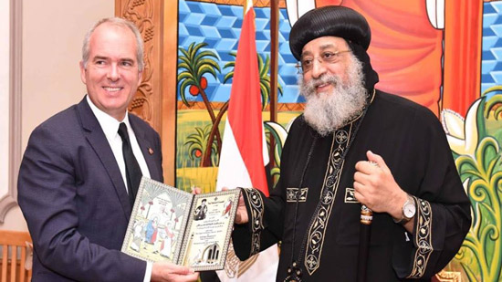 البابا يستقبل السفير الدنماركي لدى مصر