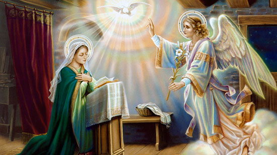 بشارة الملاك للعذراء تمثل رسالة فرح وسلام 