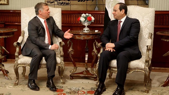 الرئيس المصري عبد الفتاح السيسي والملك عبد الله الثاني عاهل الأردن