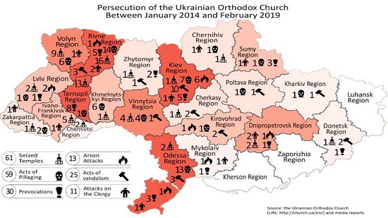 السفارة الروسية تكشف الانتهاكات ضد الكنائس الأرثوذكسية بأوكرانيا
