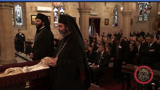  جنازة مهيبة لرئيس أساقفة الكنيسة الأرثوذكسية اليونانية بأستراليا 