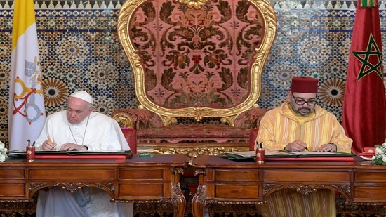 بابا الفاتيكان وملك المغرب يطالبان بجعل القدس مدينة تراثية لأصحاب الديانات الثلاثة
