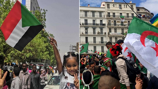 الاحتجاجات في الجزائر و السودان