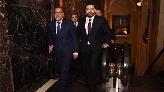 رئيس الوزراء اللبناني يستقبل مدبولي في مطار رفيق الحريري ببي