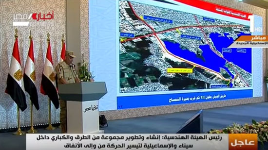 كلمة اللواء إيهاب الفار رئيس الهيئة الهندسية للقوات المسلحة خلال افتتاح المشروعات التنموية الجديدة 