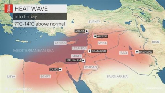 يدعو عدم مغادرة المنزل.. موقع عالمي يحذر من موجة حارة في مصر الجمعة