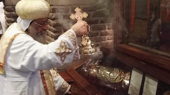 البابا يترأس قداس دخول المسيح أرض مصر بالكنيسة التي اختبأت فيها العائلة مقدسة 3 شهور