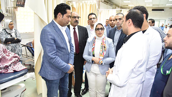 وزيرة الصحة تتفقد استعدادات مستشفى معهد ناصر