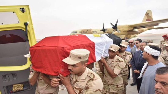 جنازة عسكرية لشهيد سيناء ابانوب ناجح