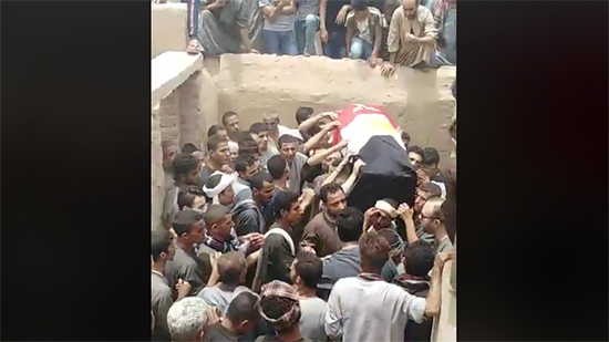 بالفيديو والصور.. تشييع جثمان الشهيد أبانوب مرزوق فى جنازة عسكرية بأسيوط