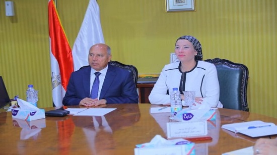  وزير النقل الفريق مهندس كامل الوزير مع وزير البيئة الدكتورة ياسمين فؤاد