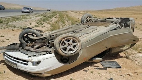 إصابة رئيس محكمة في انقلاب سيارة على صحراوي بني سويف