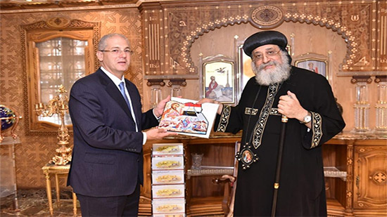 السفير المصري بكوت ديفوار يزور البابا تواضروس