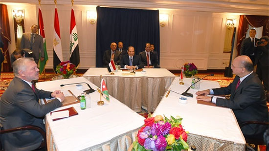 قادة مصر والأردن والعراق يؤكدون دعمهم للحل السياسى الشامل للقضية الفلسطينية