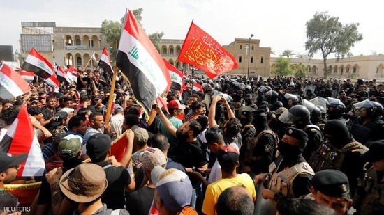 صدامات وسط بغداد خلال مظاهرات ضد الفساد