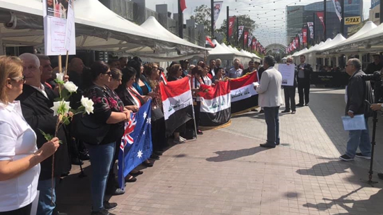  مظاهرات الجالية العراقية بأستراليا تضامناً لمطالب ثورة الشعب العراقي 