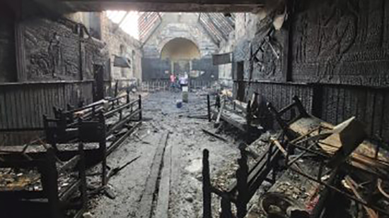 حريق كنيسة مارجرجس حلوان