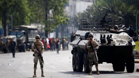 مواجهات المواطنين في تشيلي مع قوات الأمن الحكومية