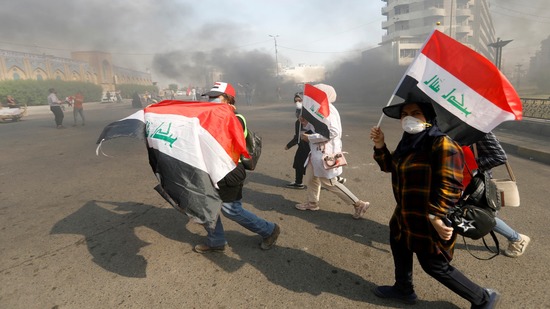  تجدد الاشتباكات بين قوات الأمن العراقية والمتظاهرين