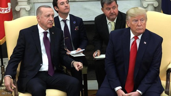 ترامب خلال استقباله أردوغان في البيت الأبيض