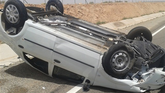  إصابة رئيس مباحث مطار أسيوط في حادث إنقلاب سيارة ملاكي
