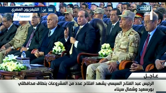 الرئيس عبد الفتاح السيسي، خلال افتتاح عدد من المشروعات ببورسعيد