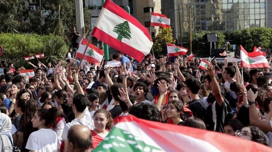 المحتجين في لبنان 